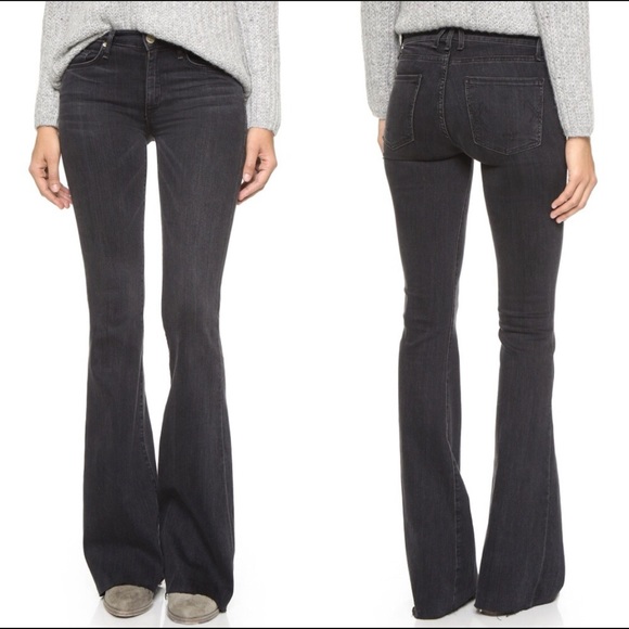 McGuire Denim Denim - MCGUIRE MAJORELLE BLACK HIGH RISE SLIM FLARE JEANS